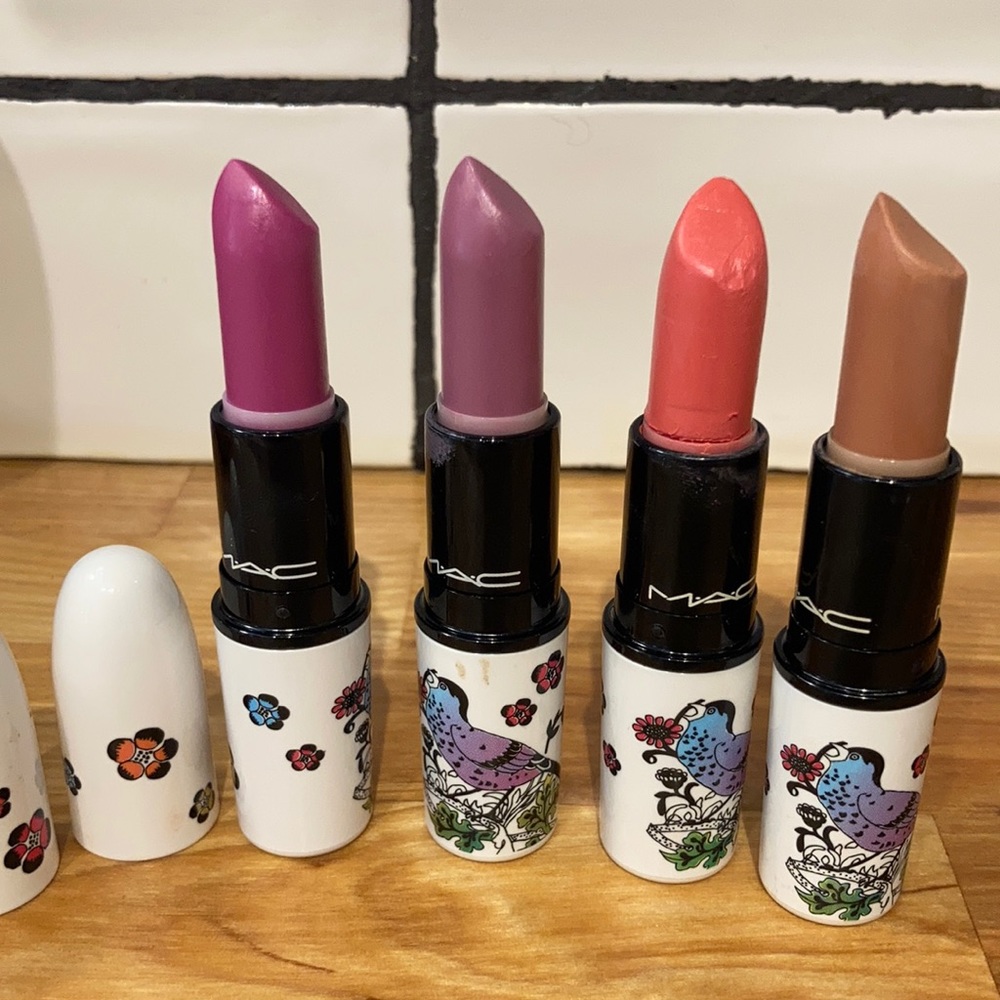 4 bundle MAC liberty of London lipsticks